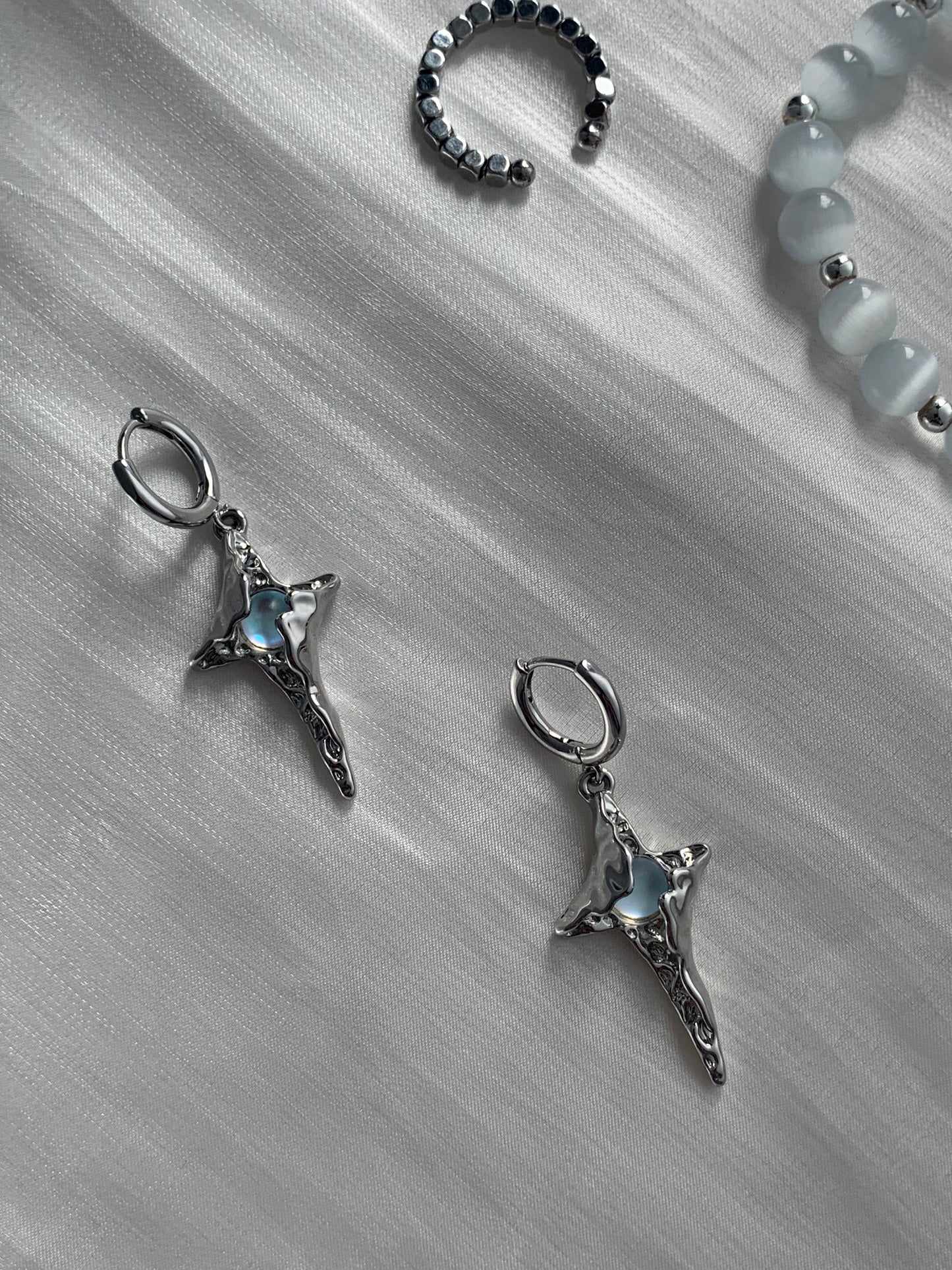 Boucles d'oreilles Hope Power Moonstone Star
