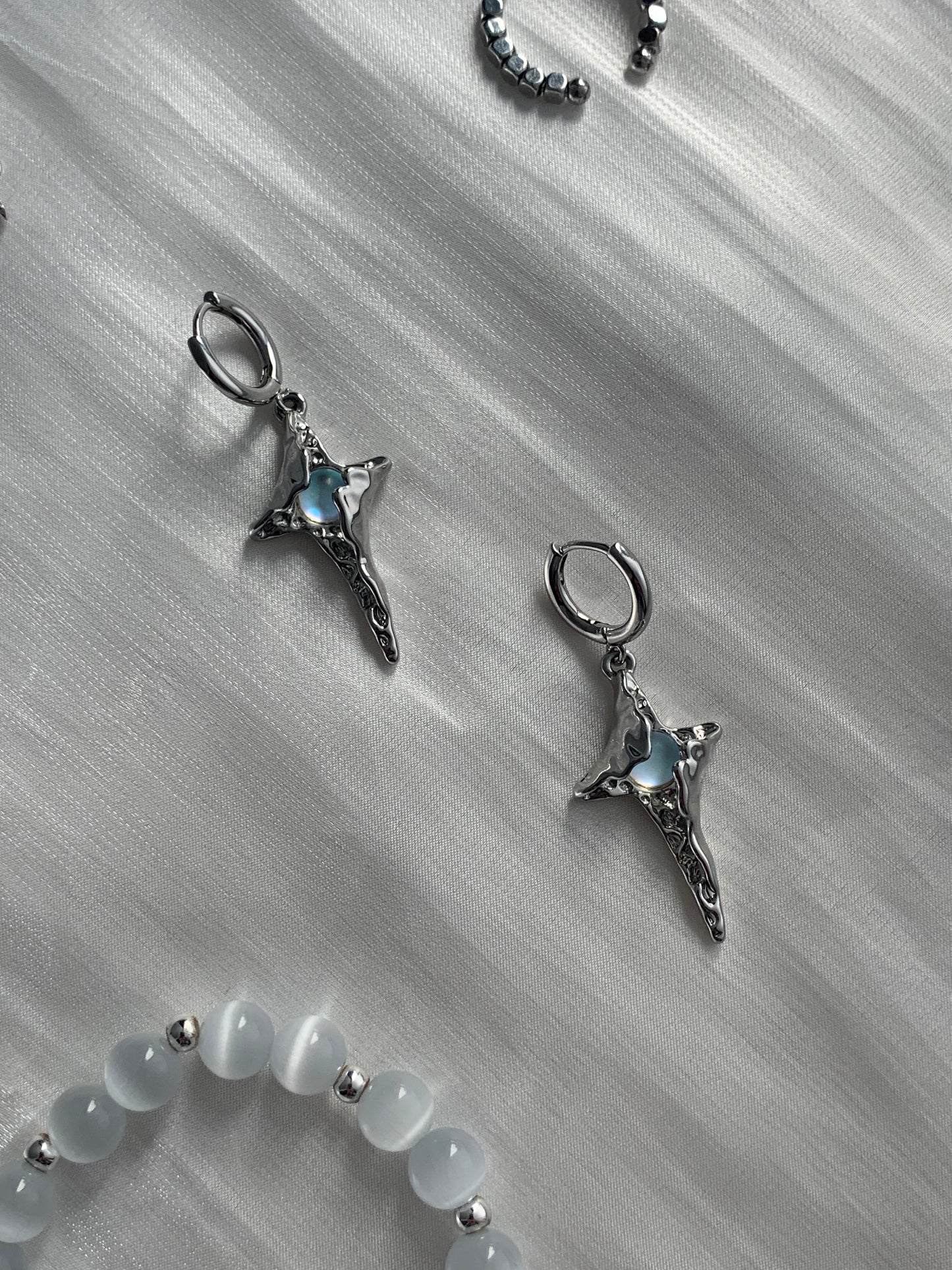 Boucles d'oreilles Hope Power Moonstone Star