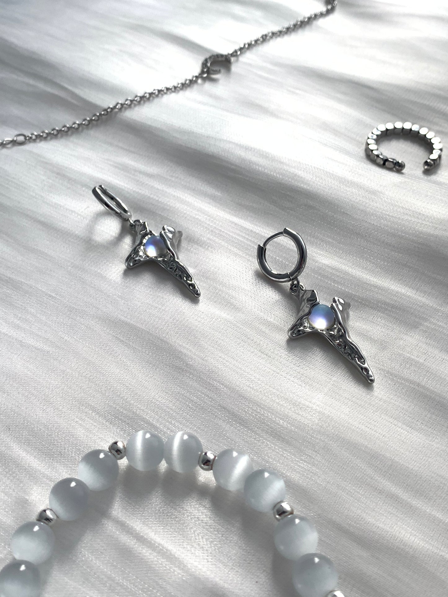 Boucles d'oreilles Hope Power Moonstone Star