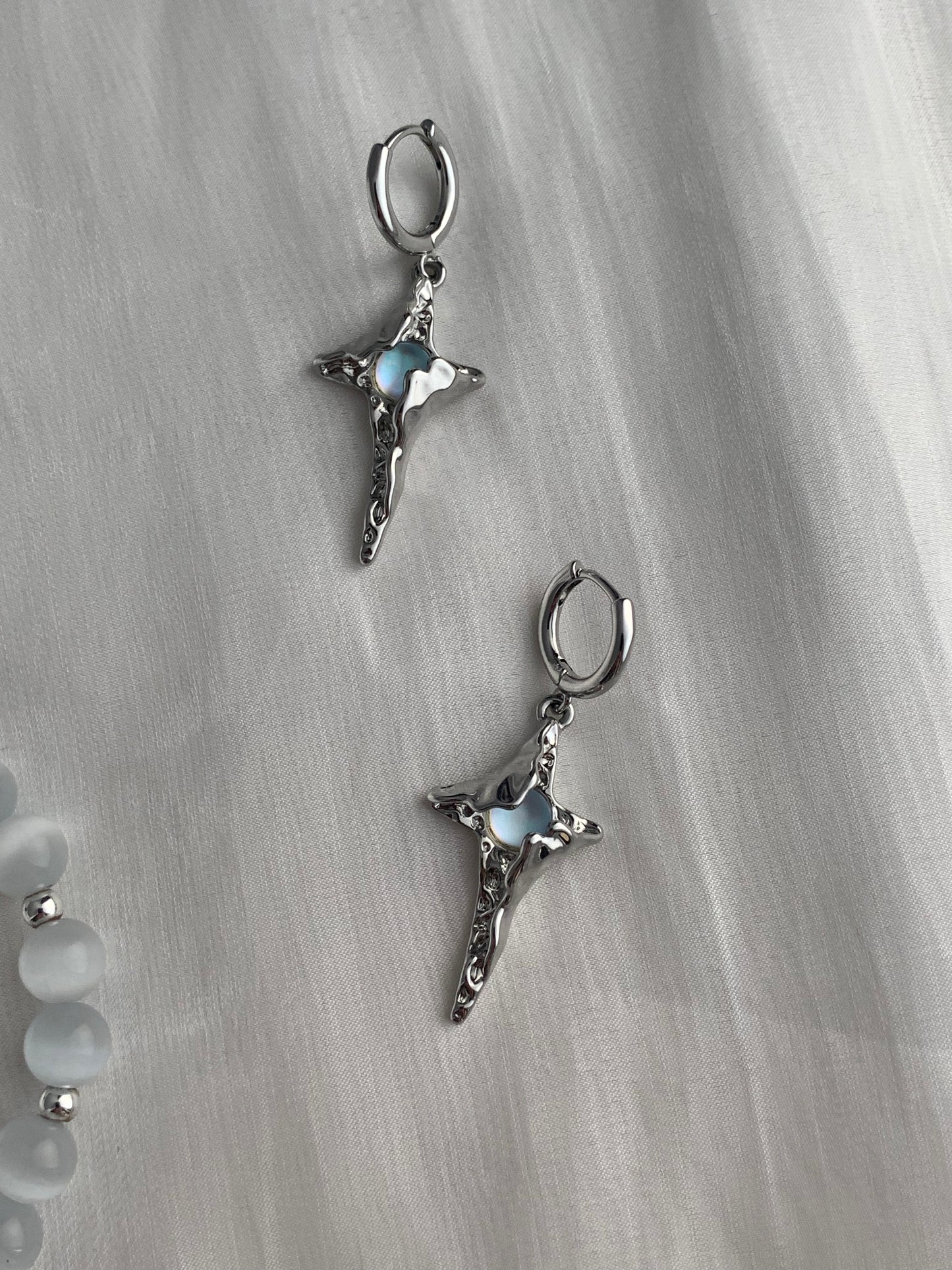 Boucles d'oreilles Hope Power Moonstone Star