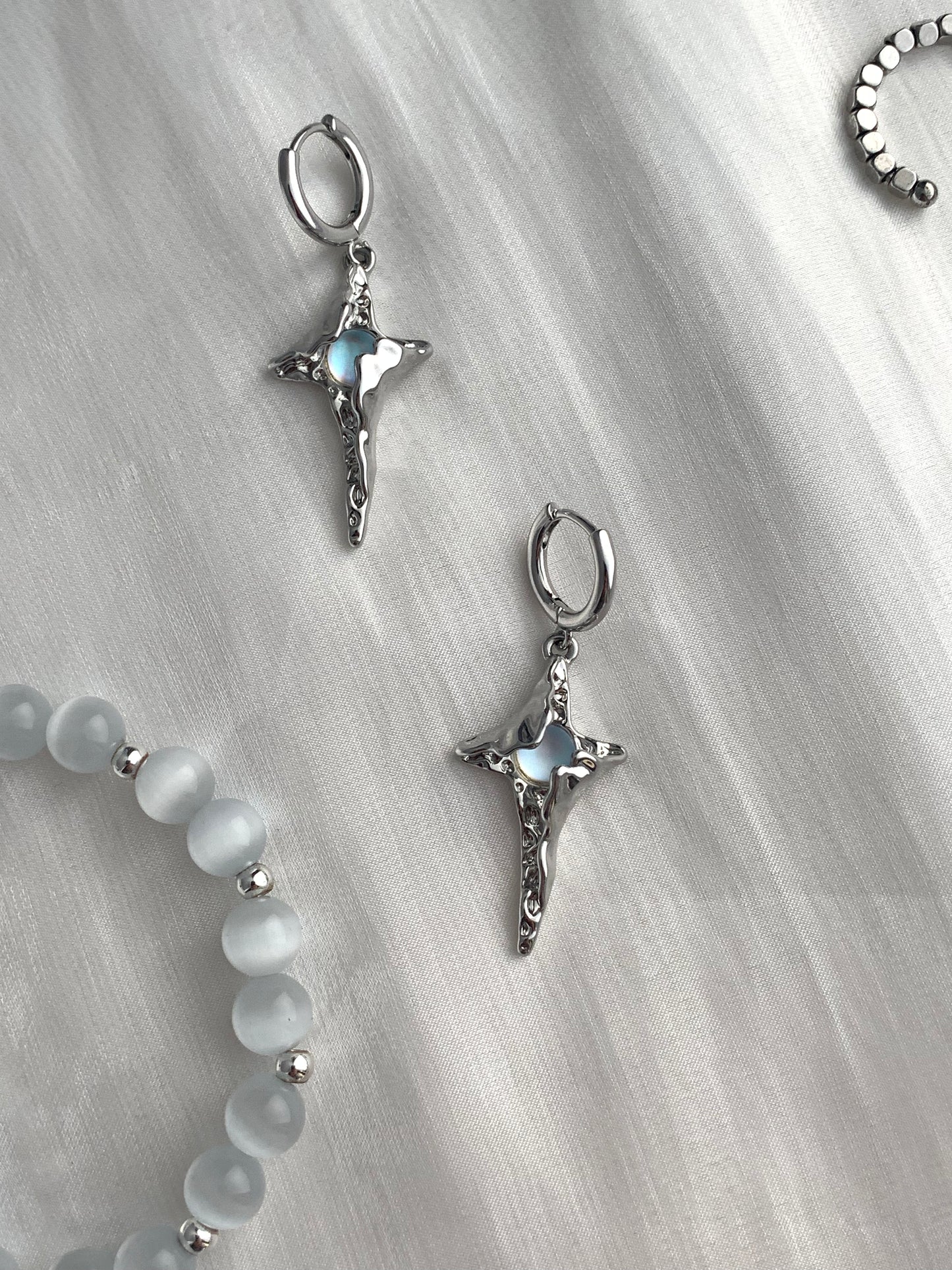 Boucles d'oreilles Hope Power Moonstone Star