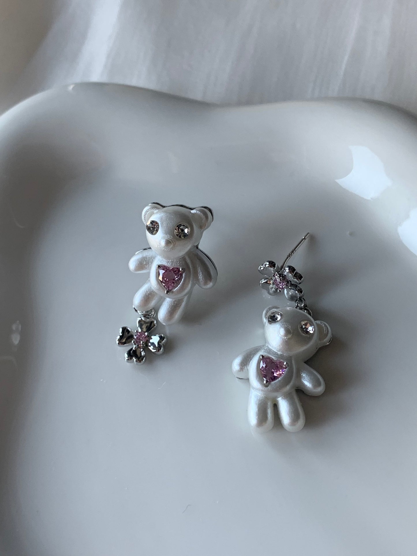 Joy Power Bear & Clover Earrings