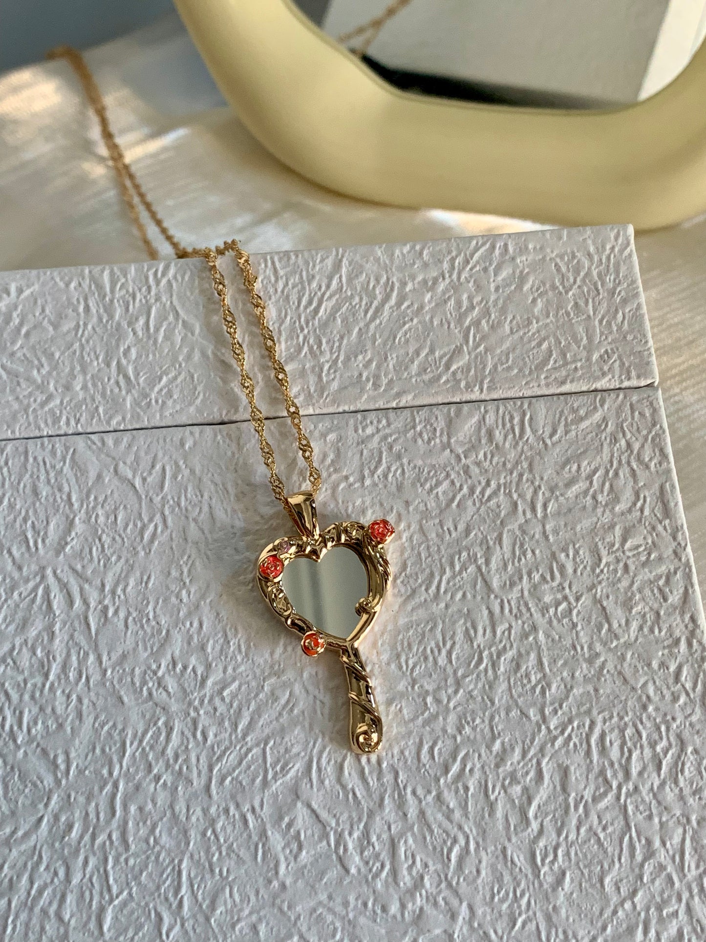 Spiritual Power Rose Mirror Necklace