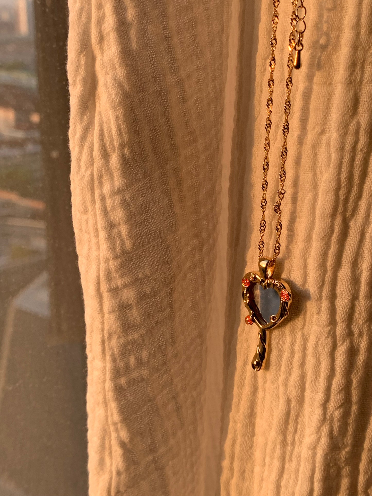 Spiritual Power Rose Mirror Necklace