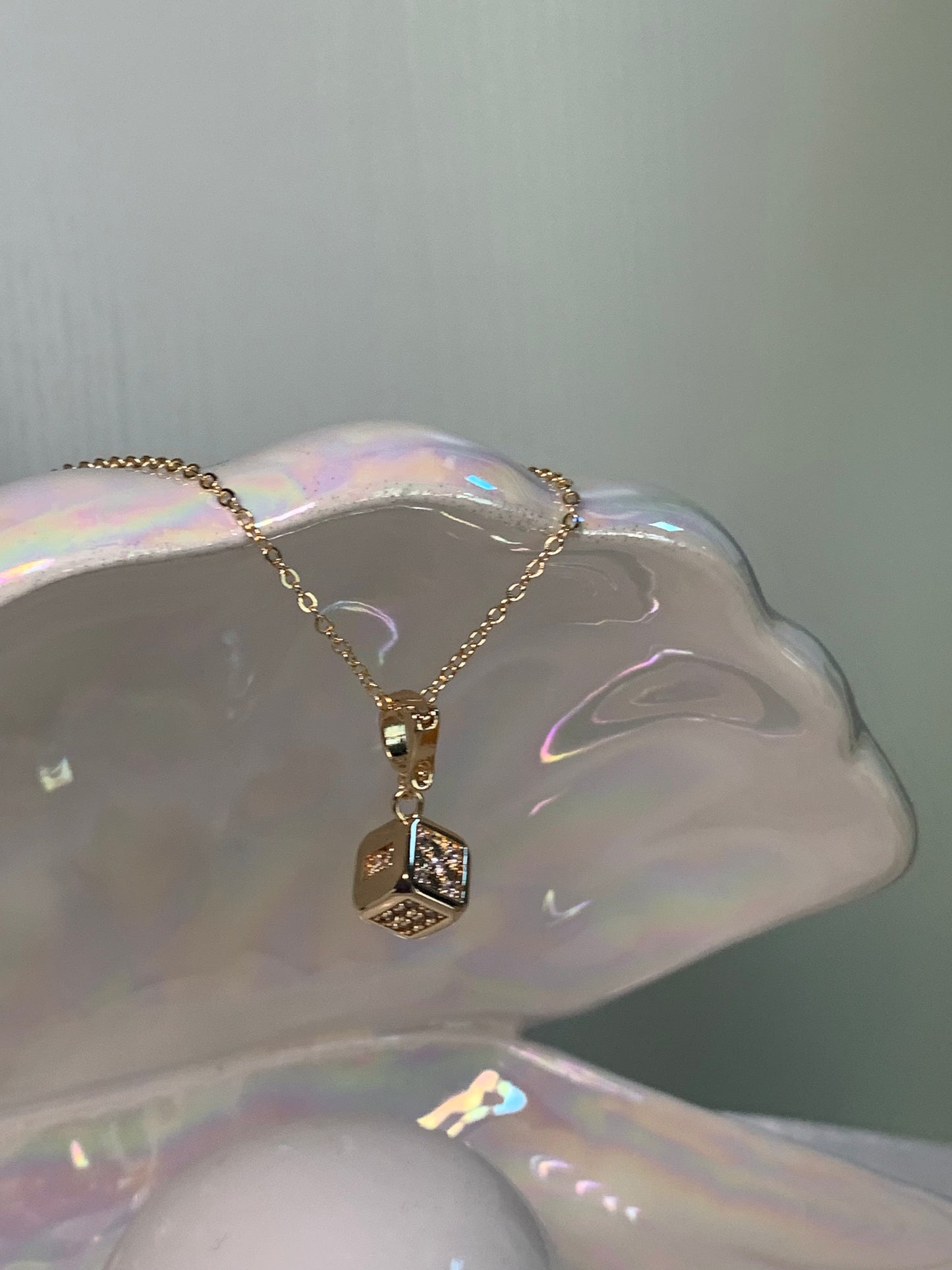 Courage Power Destiny Cube Necklace