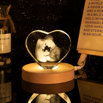 Personalized Photo Heart Crystal