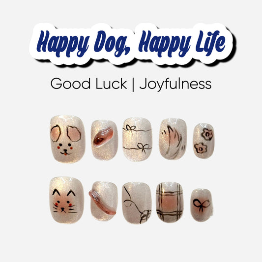 Joy Power Reusable Adorable Paws Press On Nails