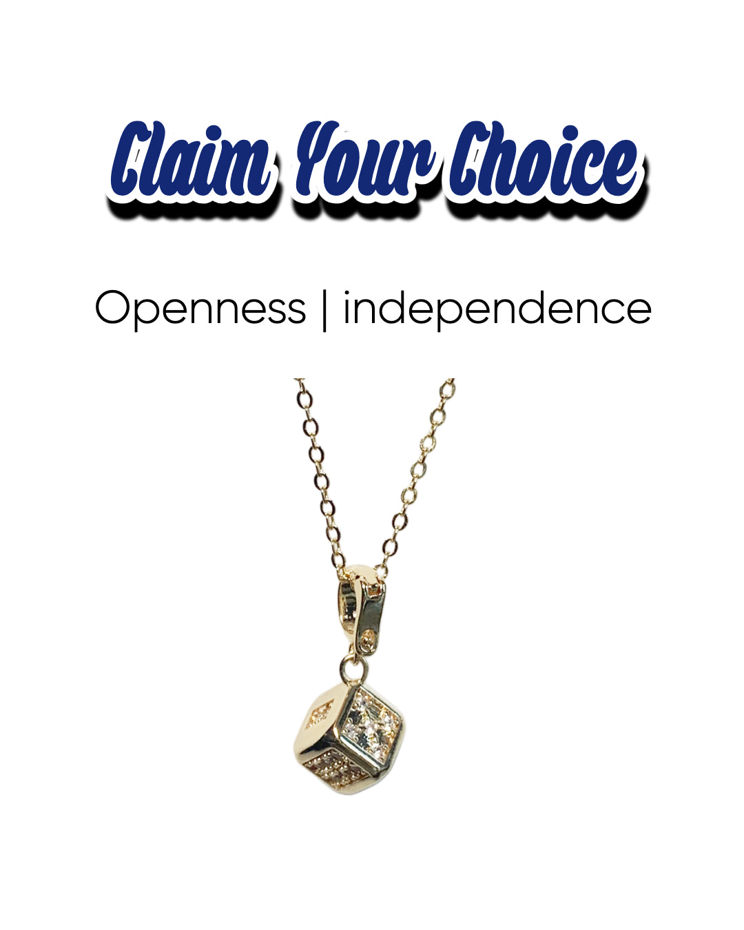 Courage Power Destiny Cube Necklace