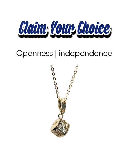Courage Power Destiny Cube Necklace