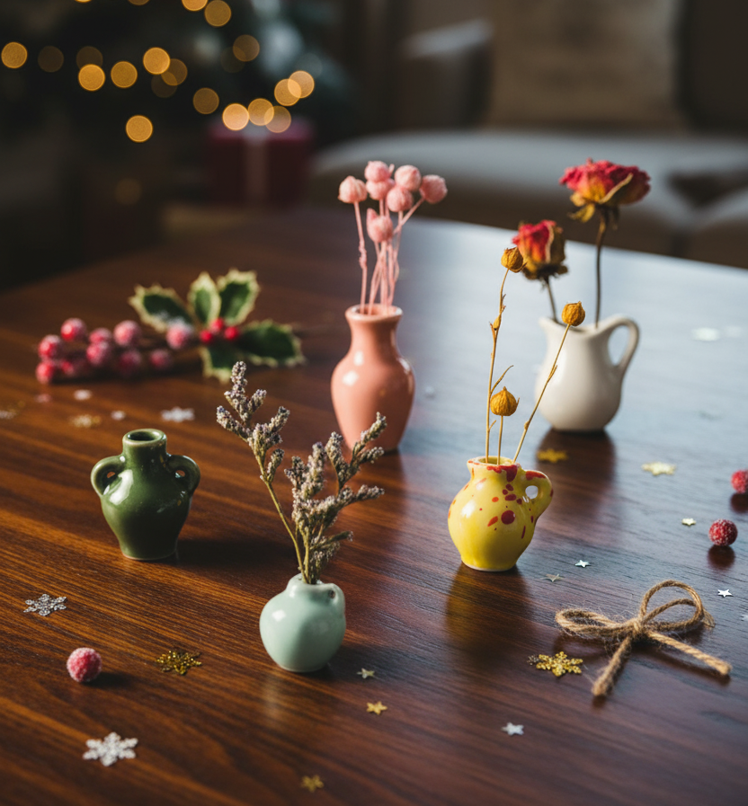 Mini Living Vase Magnets - 5-Piece Set