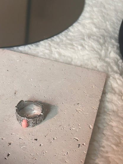 Harmony Power Rose Shell Ring