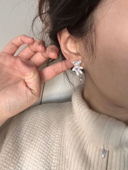 Joy Power Bear & Clover Earrings