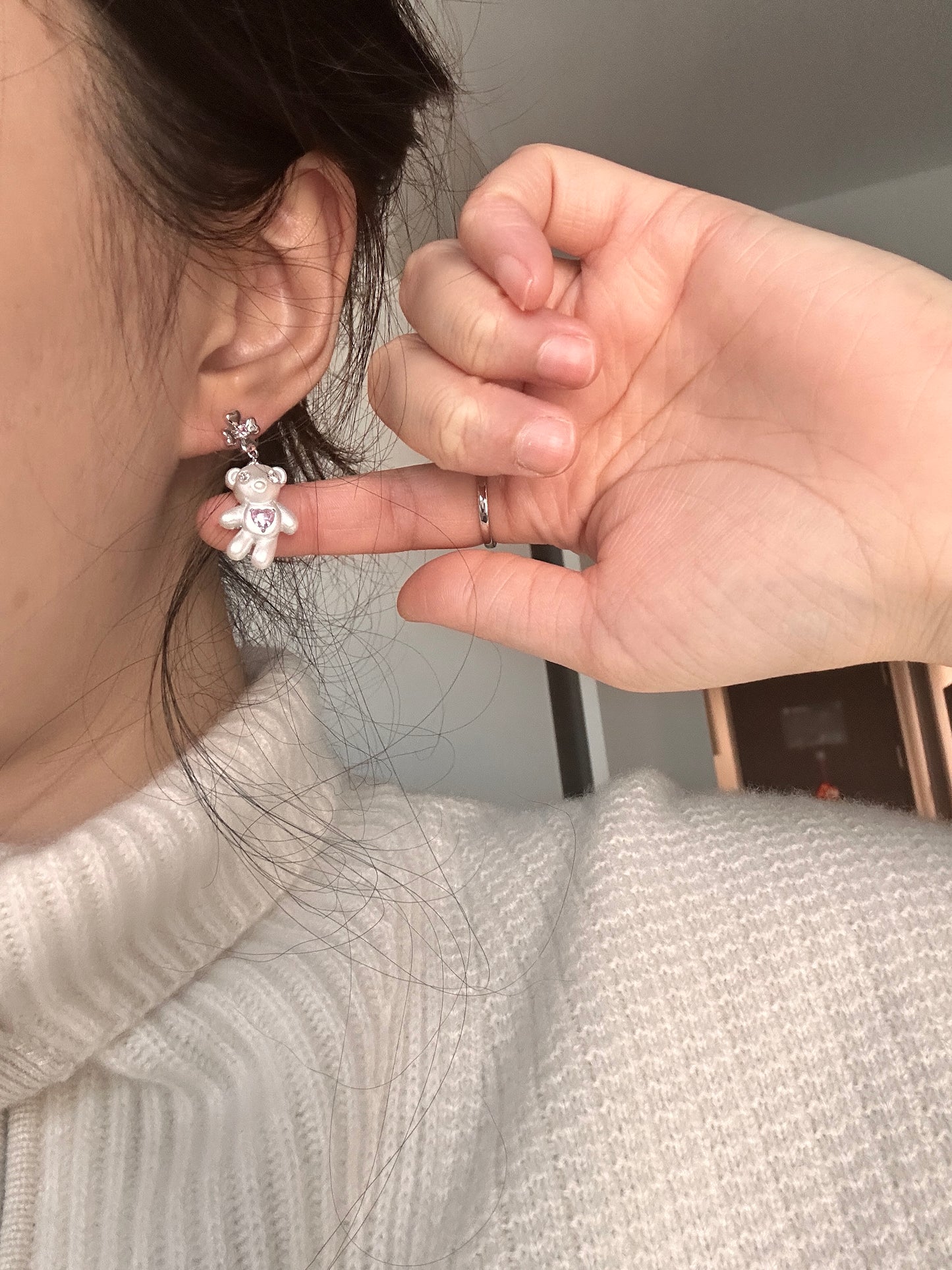 Joy Power Bear & Clover Earrings