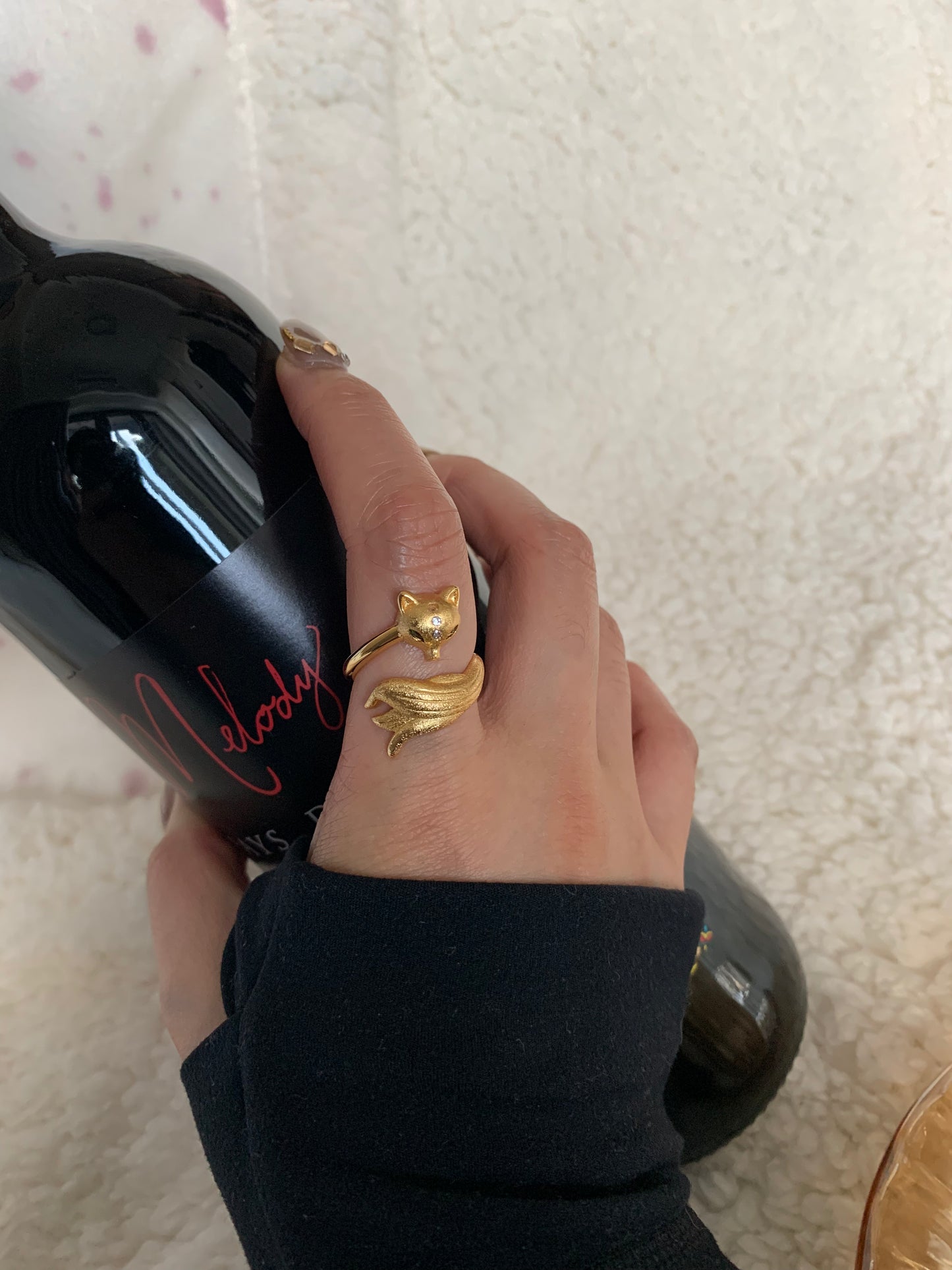 Wisdom Power Fox Gold Ring