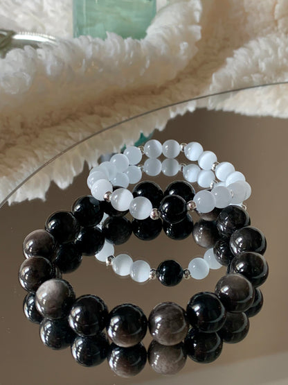Harmony Power 12mm Obsidian Bracelet