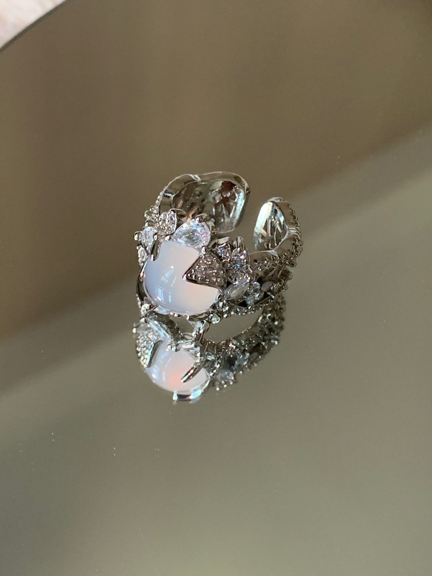 Spiritual Power White Jade Ring