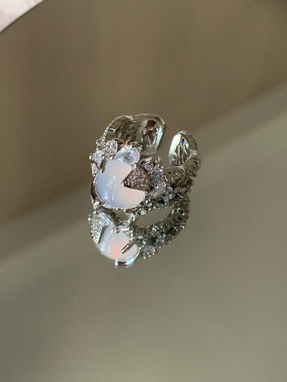 Spiritual Power White Jade Ring