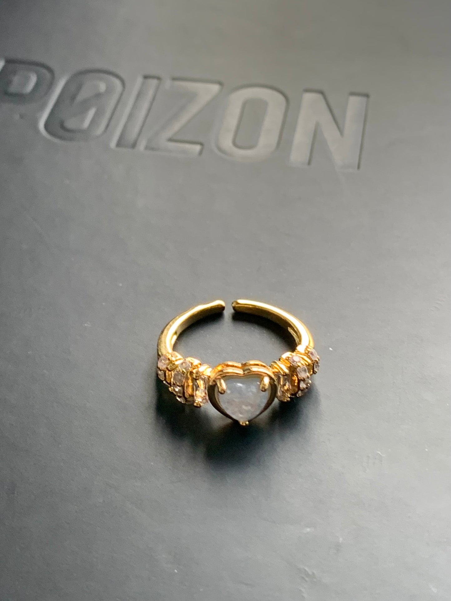 Celestial Love Moonstone Heart Ring