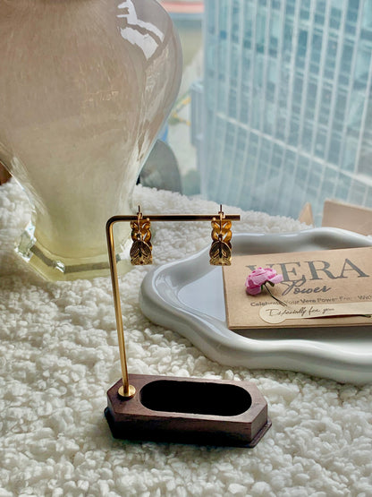 Spiritual Power Wheat Hoop Earrings