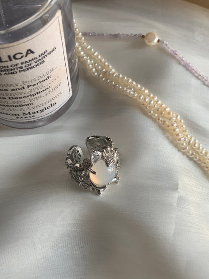Spiritual Power White Jade Ring