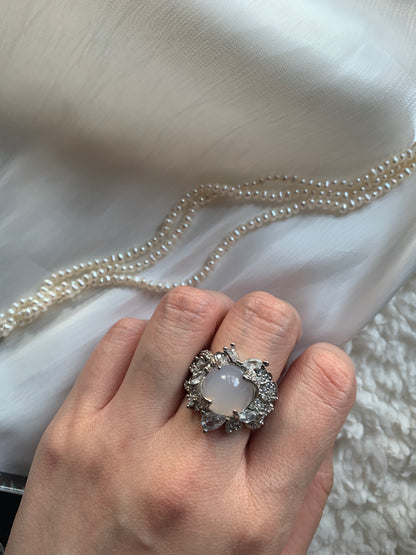 Spiritual Power White Jade Ring