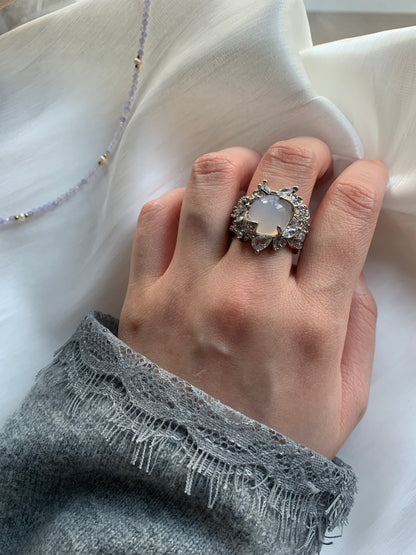 Spiritual Power White Jade Ring