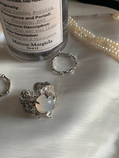 Spiritual Power White Jade Ring