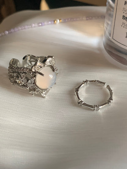 Spiritual Power White Jade Ring