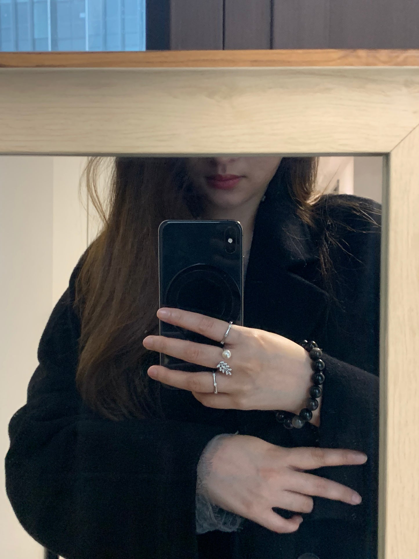 Harmony Power Peacock Feather Pearl Ring