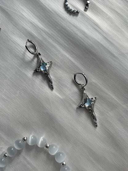 Hope Power Moonstone Star Earrings