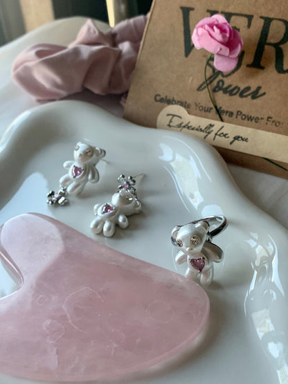 Joy Power Bear & Clover Earrings