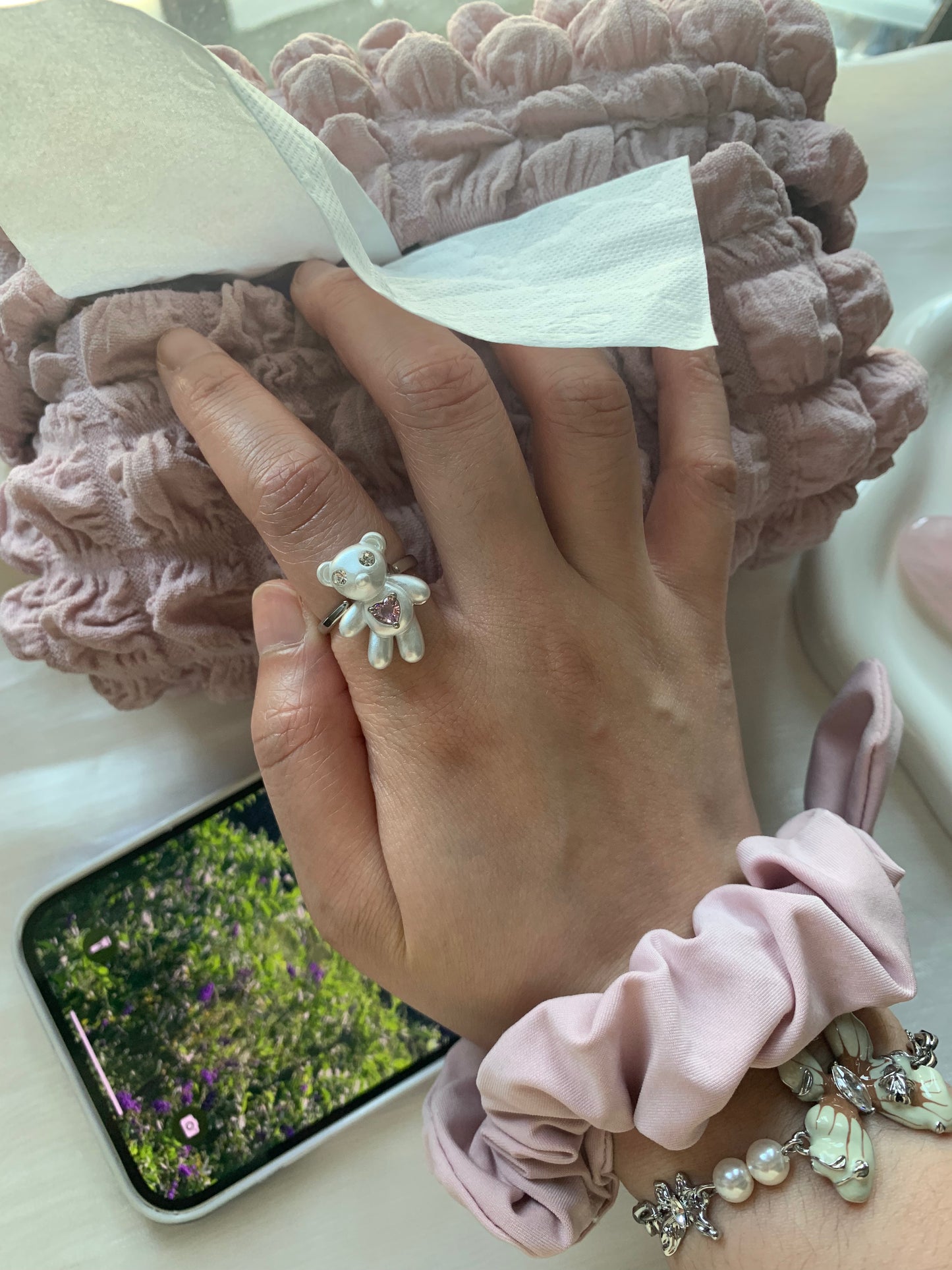 Love Power Hearfelt Bear Ring