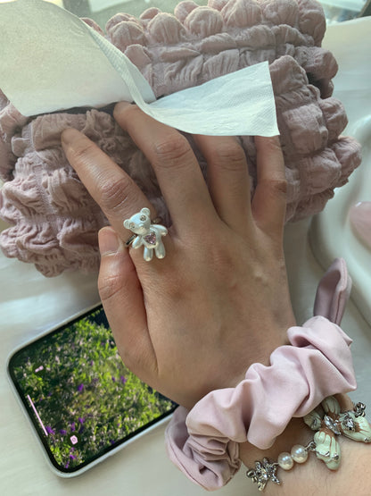 Love Power Hearfelt Bear Ring
