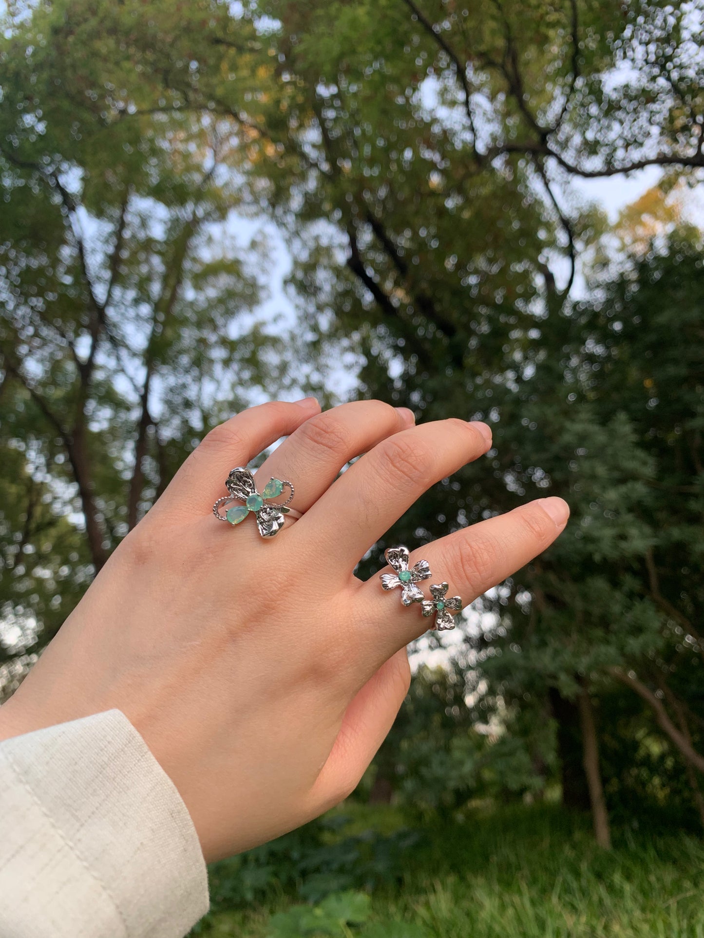 Abundance Power Double Bloom Ring
