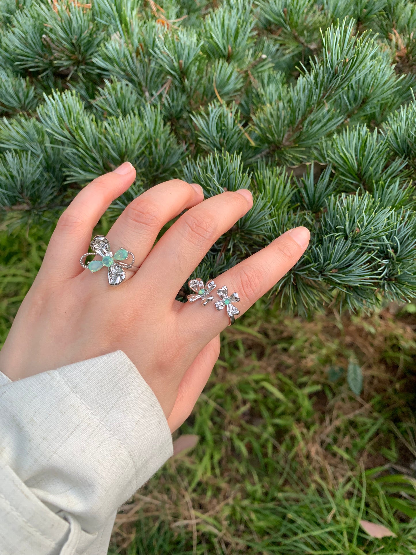 Abundance Power Double Bloom Ring
