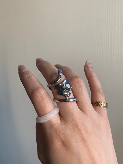 Spirit Power Moonstone Love Knot Ring