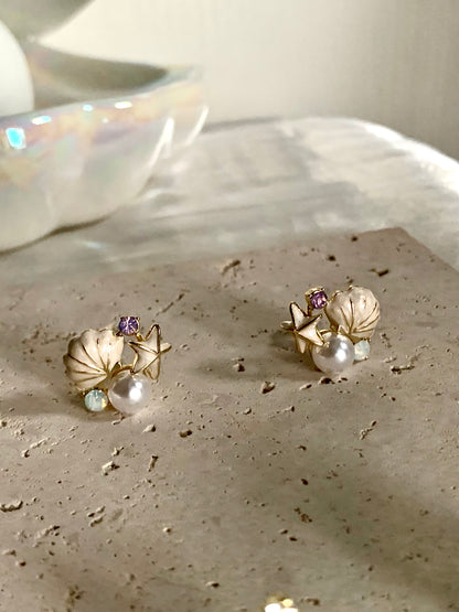 Renewal Power Tidal Radiance Shell Earrings