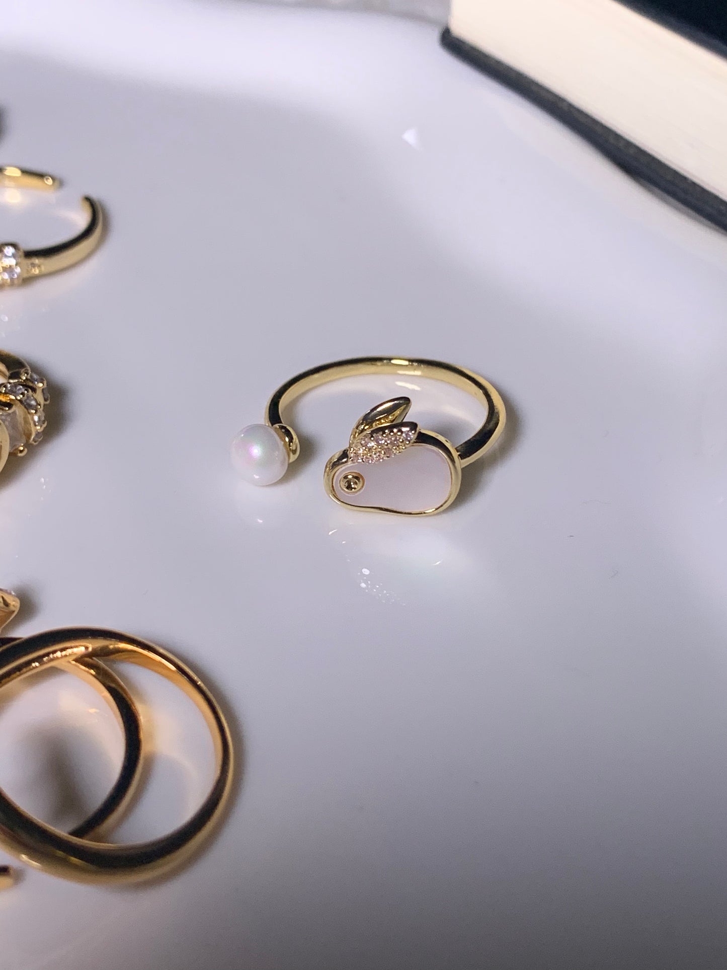 Close-up of the Renewal Power Leap Bunny Ring, representing the spirit of renewal and playful strength.