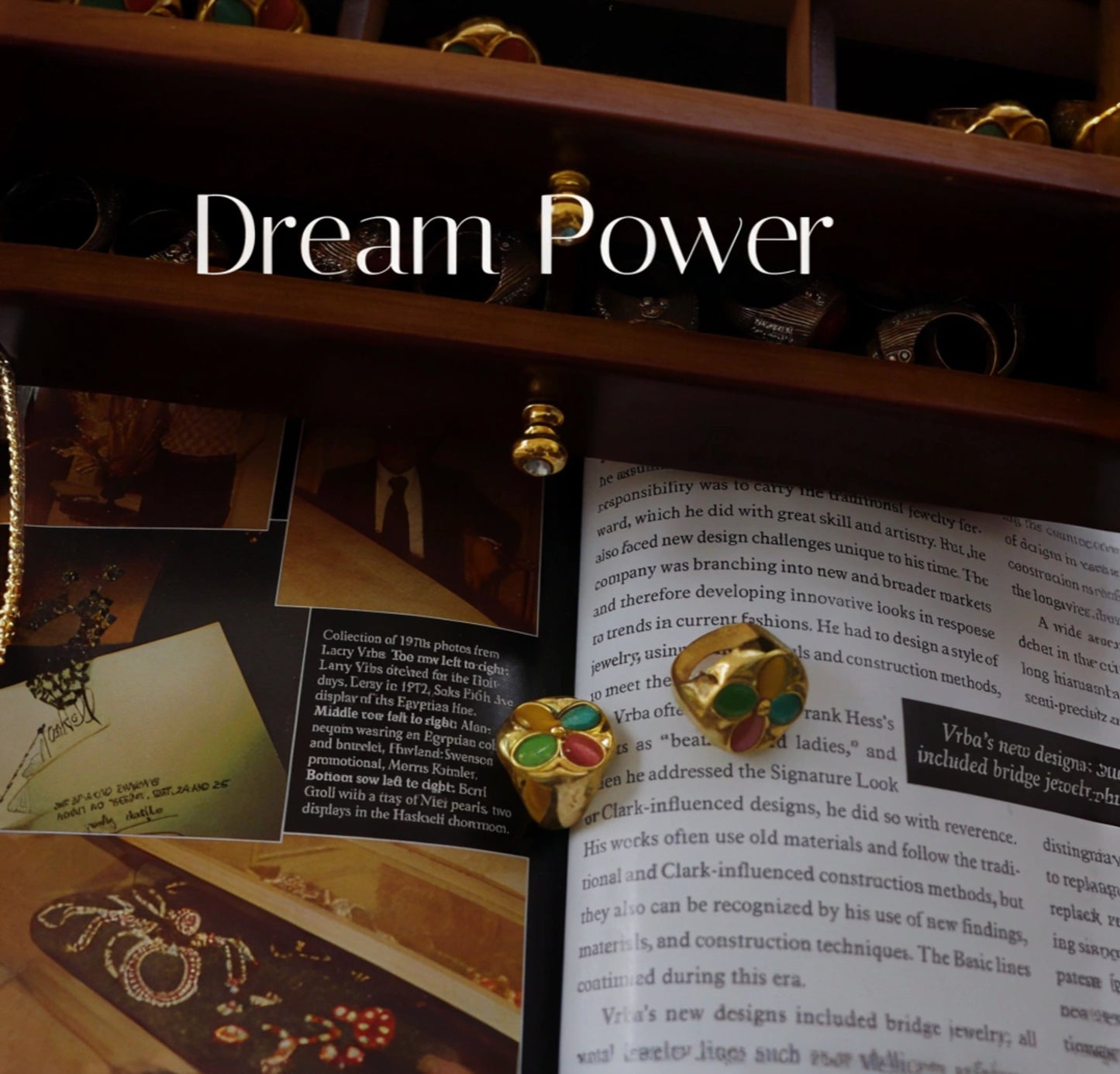 Dream Power Cat's Eye Golden Ring featuring a shimmering cat's eye gemstone