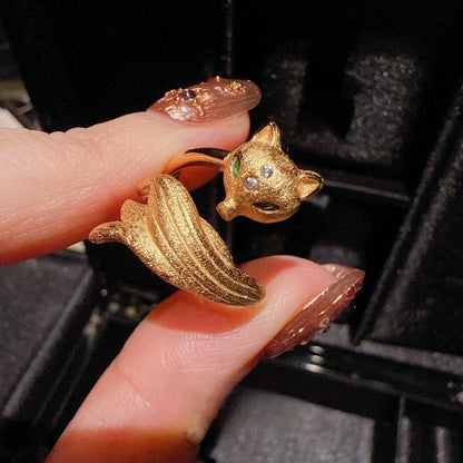 Wisdom Power Fox Gold Ring