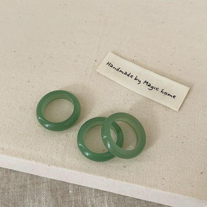 Green Onyx Ring: An elegant ring featuring rich green onyx, perfect for layering with others.