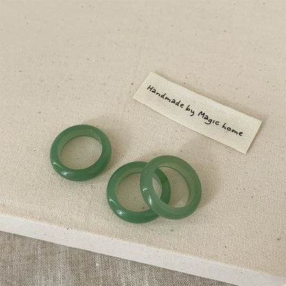 Green Onyx Ring: An elegant ring featuring rich green onyx, perfect for layering with others.