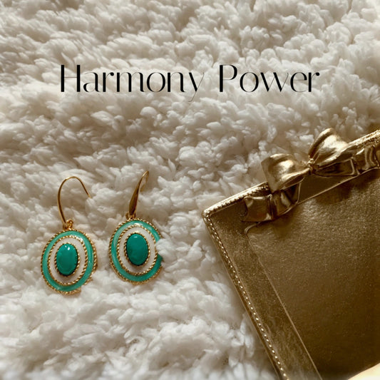 Harmony Power Celestial Turquoise Earrings featuring vibrant turquoise stones