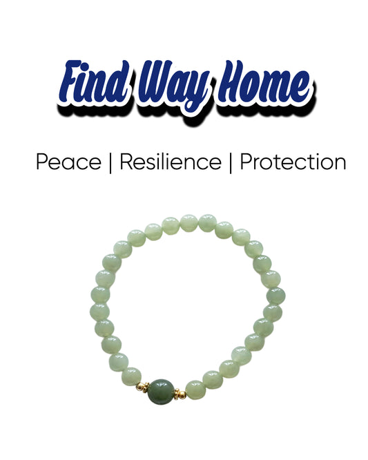 Harmony Power Peace Jade Bracelet