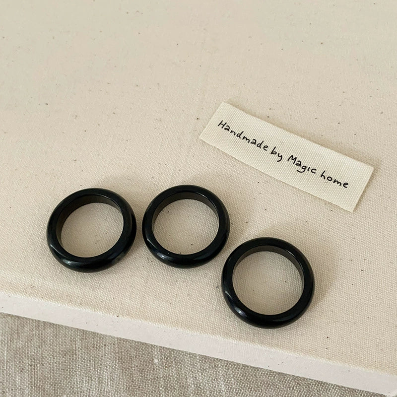 Obsidian Ring: A sleek and modern ring made from obsidian, known for its grounding properties.