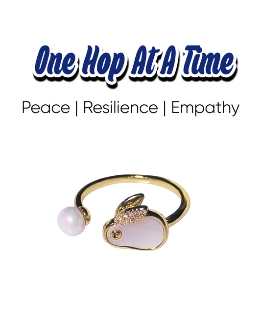 Renewal Power Leap Bunny Ring displayed elegantly, symbolizing rebirth and empowerment.