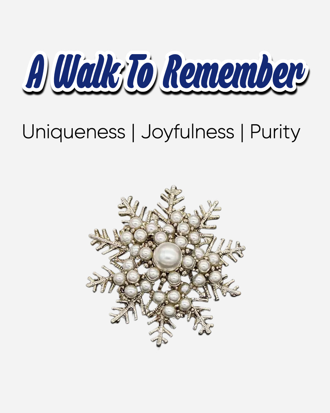 Joy Power Pearl Snowflake Brooch