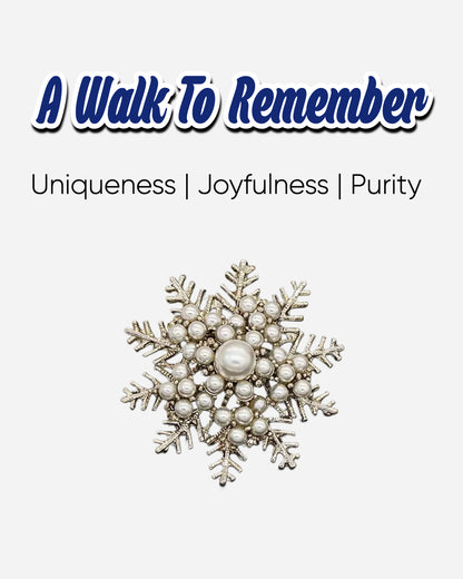 Joy Power Pearl Snowflake Brooch