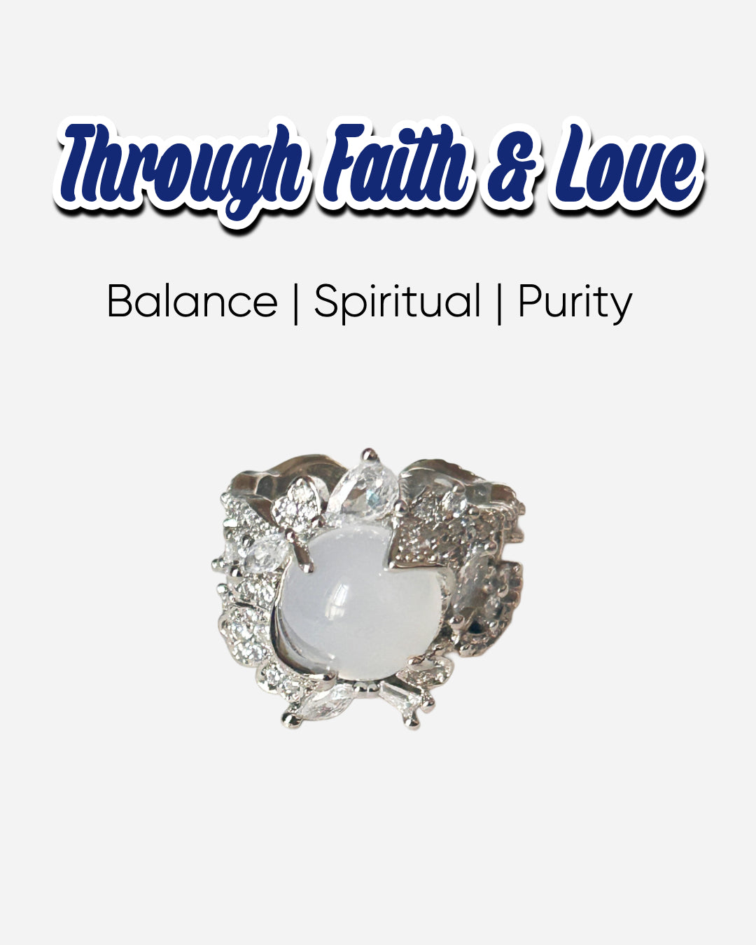 Overview of the Spiritual Power White Jade Ring showcasing its elegant design and the calming properties of white jade.