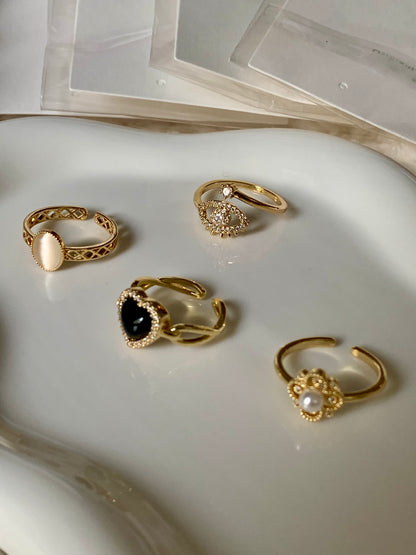 Unique gold cat eye ring designed for harmony and strength, ideal for special occasions and everyday wear.